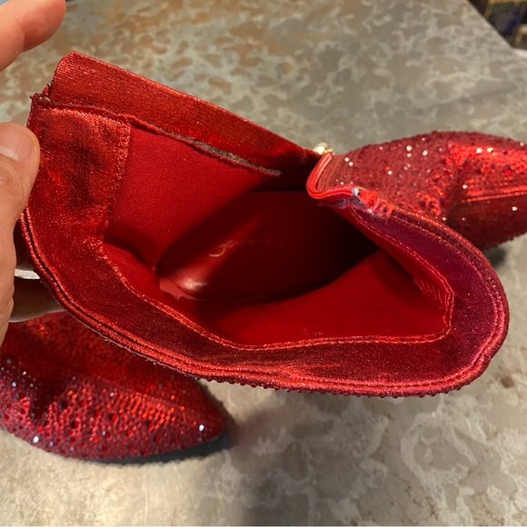 Jess Lea Boots Heel Ankle Woman’s 8 Bedazzled Beaded Studded Zip 4” square - Picture 4 of 15